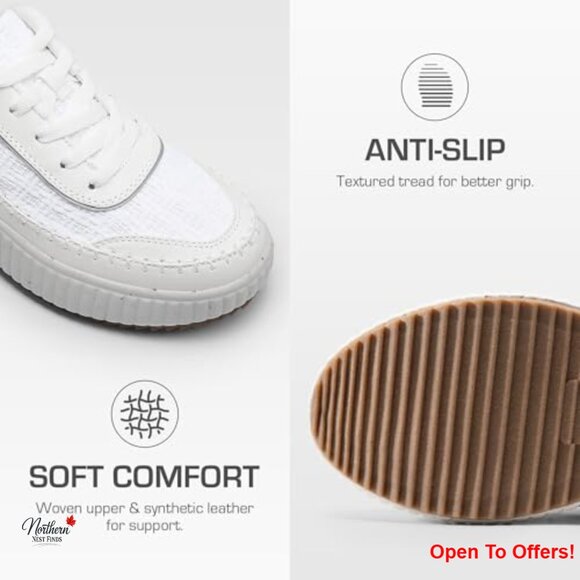 Platform Chunky Sneakers, Lace Up Casual Comfortable Fashion Shoes - Picture 4 of 7